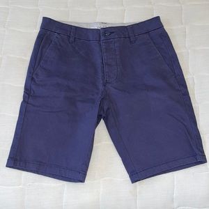 Men’s Topman Stretch Skinny Navy Shorts W28